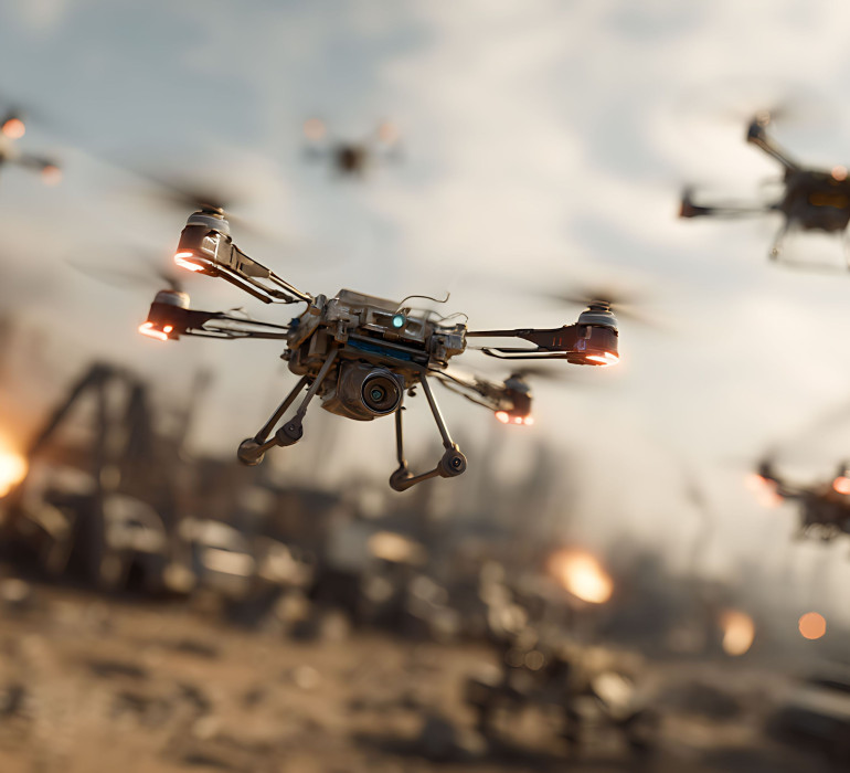 Modern drone warefare